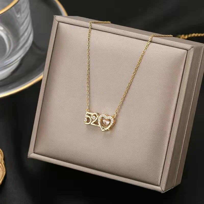 钛钢项链 2025网红情人节【520项链】女锁骨链时尚百搭不掉色饰品