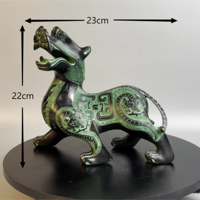 【貔貅】周鼎仿古青铜器盘龙貔貅摆件一对锌合金工艺礼品  乔迁新居