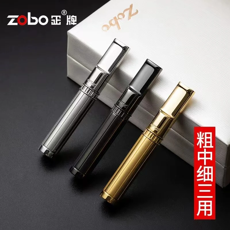 zobo正牌不锈钢烟嘴（粗中细）三用过滤器循环型可清洗ZB-370-1