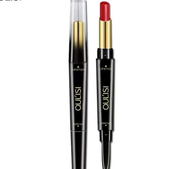 欧丽丝双头旋转唇线口红二合一口红笔