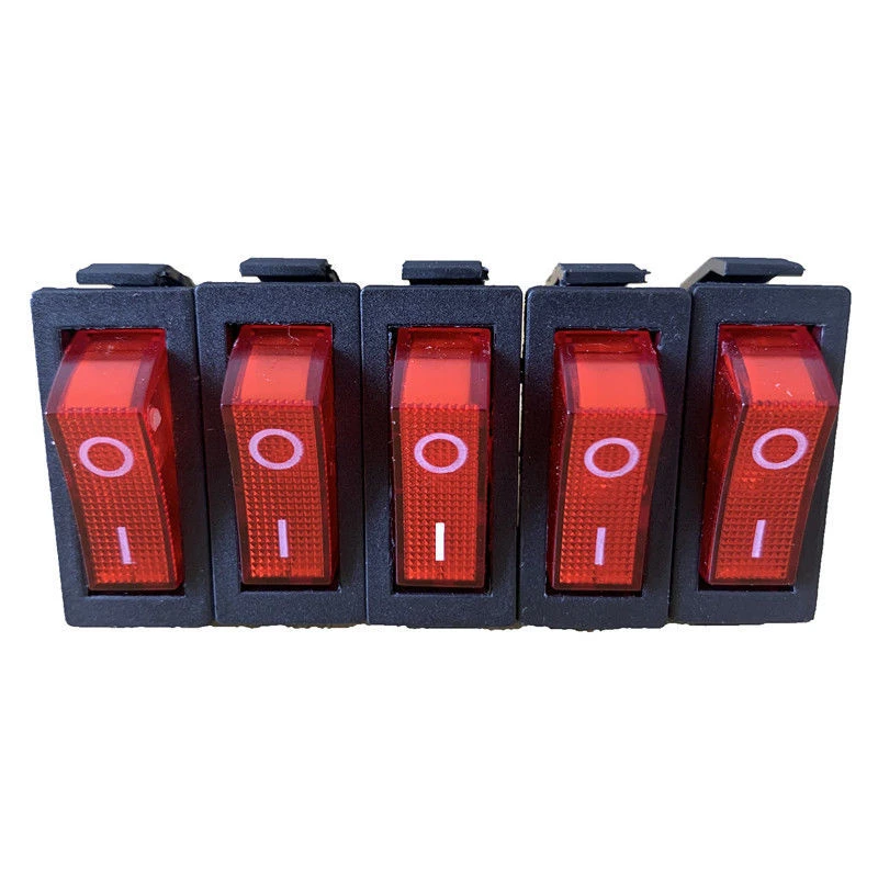 通用款KCD3电锅电炒锅开关船型电热锅电饭锅电源开关带灯三脚2档