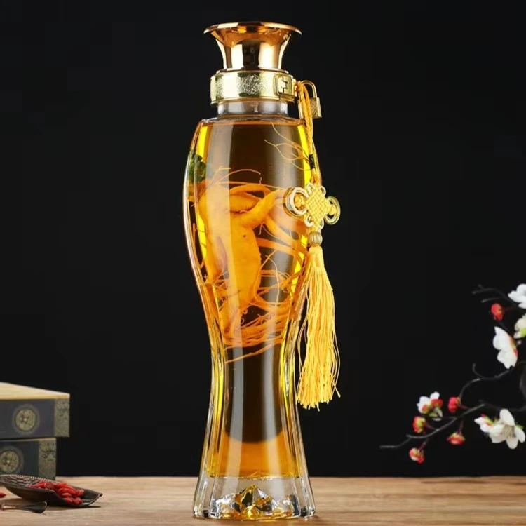 高硼硅创意白酒瓶玻璃泡酒瓶家用高档透明密封礼盒装玻璃瓶酒瓶子