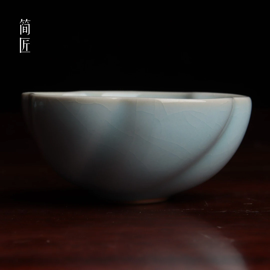 简匠 天青汝窑梅花杯60ml 爆款入门推荐