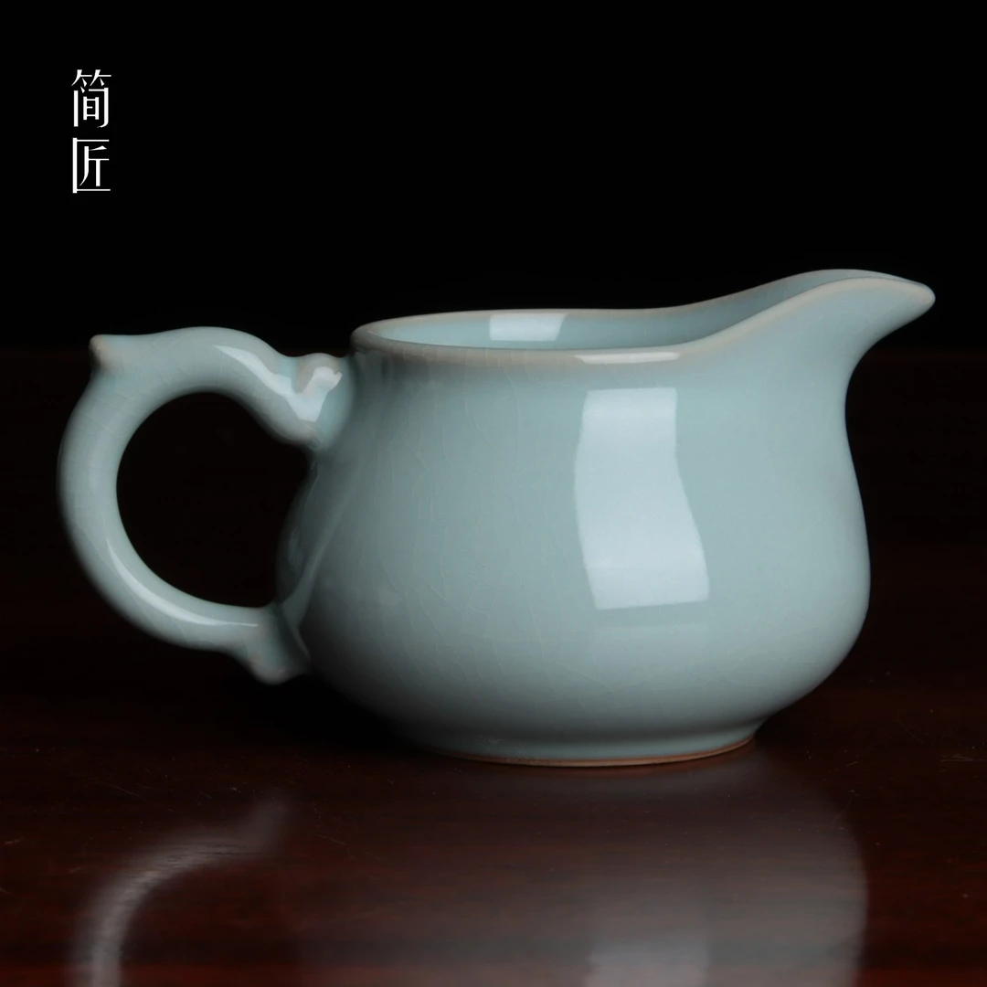 简匠 臻选天青高端汝窑公道杯