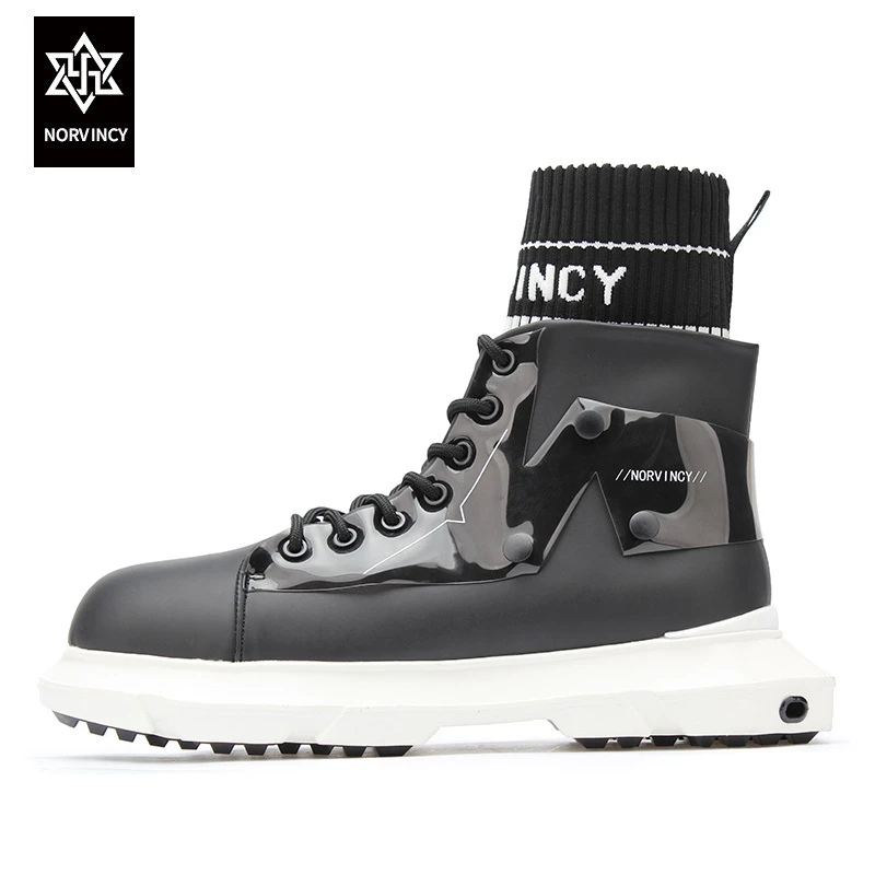 NORVINCY/诺凡希小鬼王琳凯同款高帮马丁靴秋冬百搭显腿长男女鞋