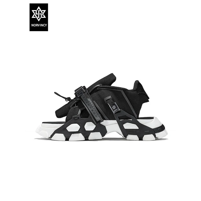 诺凡希男士新款高街机能百搭凉鞋男户外时尚经典男款情侣休闲凉鞋