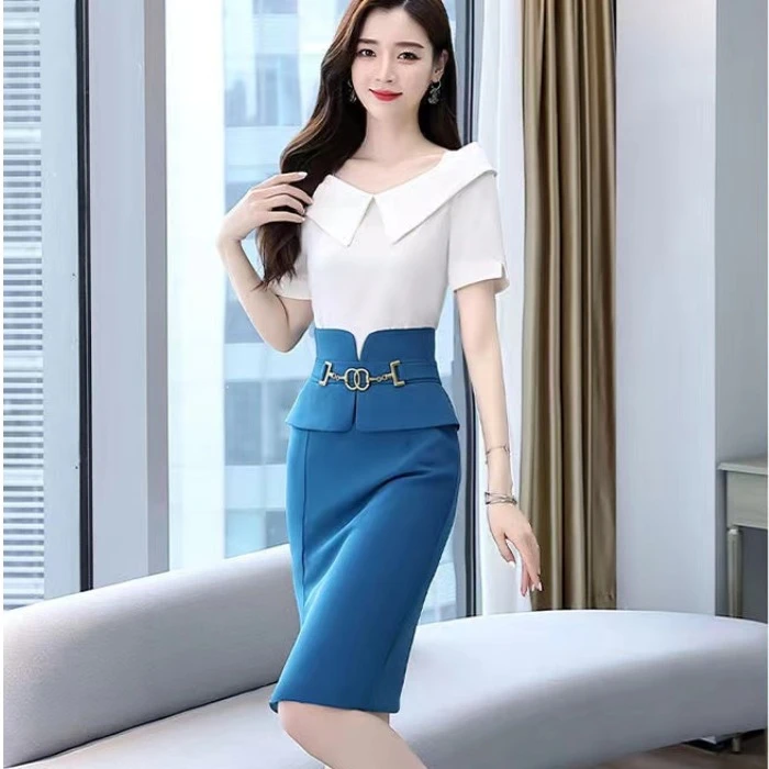2025夏新款气质包臀裙套装时尚女神范显瘦洋气职业两件套女A100