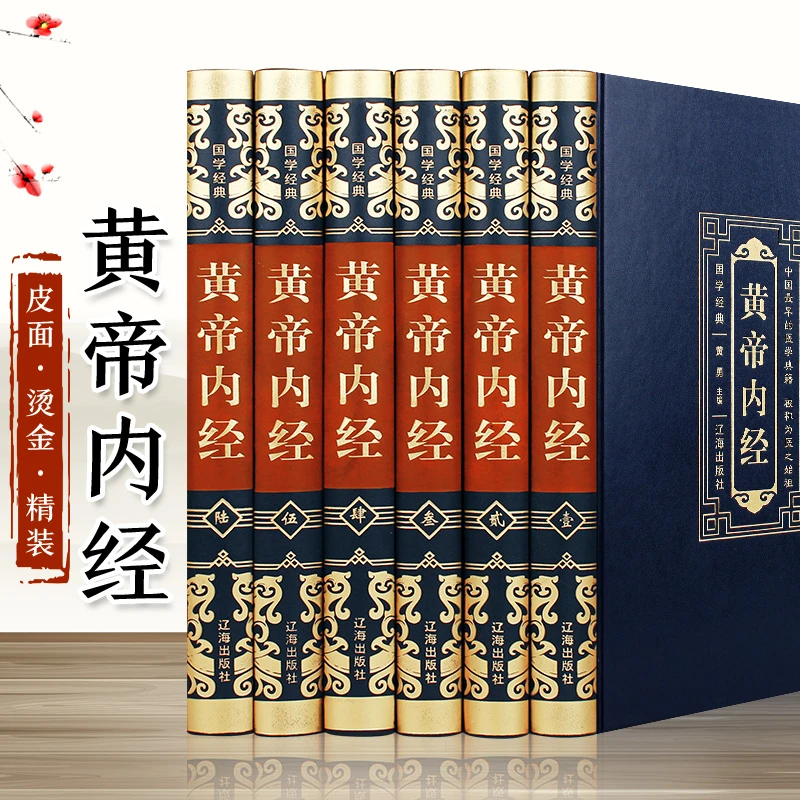 《黄帝内经》历史中医大全基础理论中医养生 皮面烫金 六册典籍
