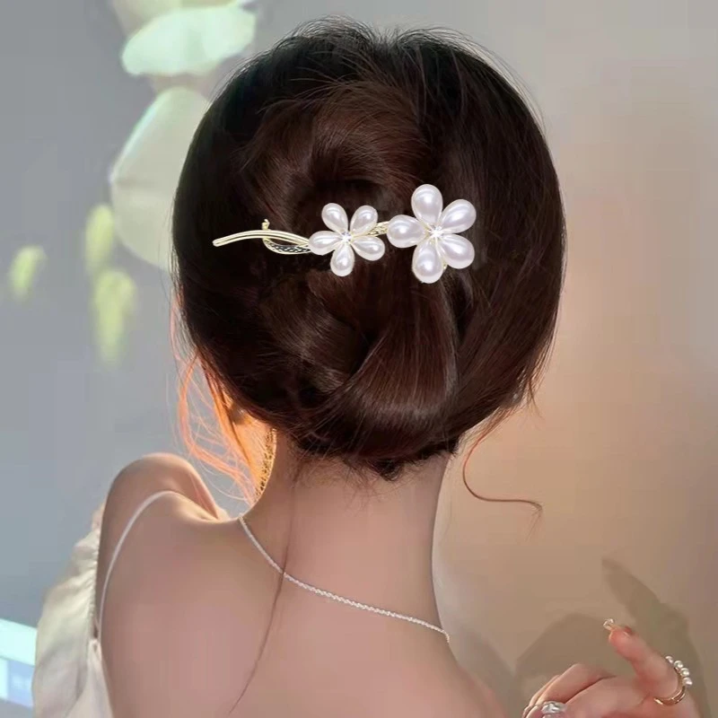 网红扣夹气质高颜值爆款后脑勺青蛙扣简约金属一字夹盘发抓头饰