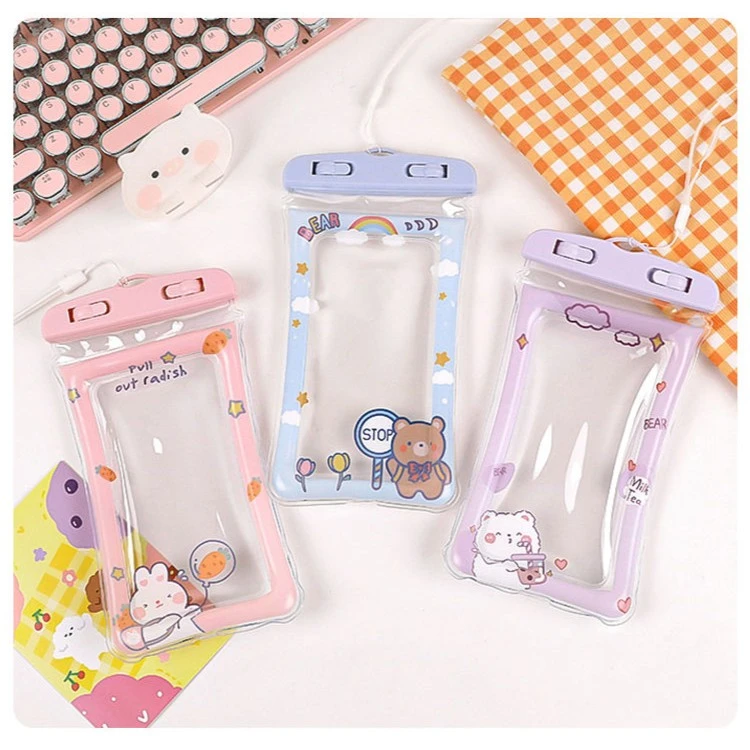 【9.9买一送一】卡通气囊防水袋可触屏手机游泳漂流透明拍照