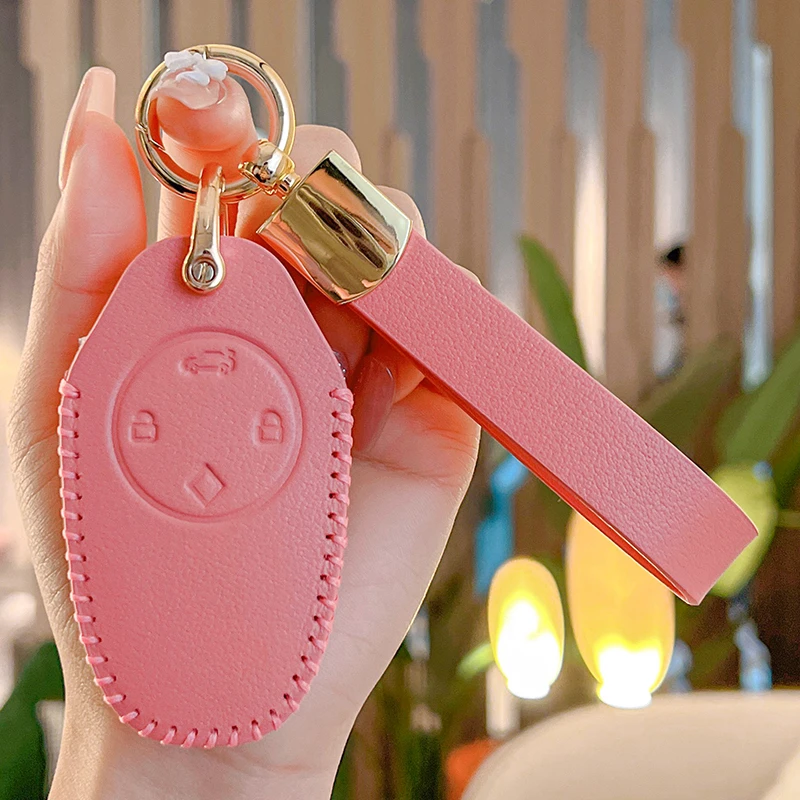 【零跑】轻奢牛皮汽车钥匙保护套-手工真皮汽车钥匙包