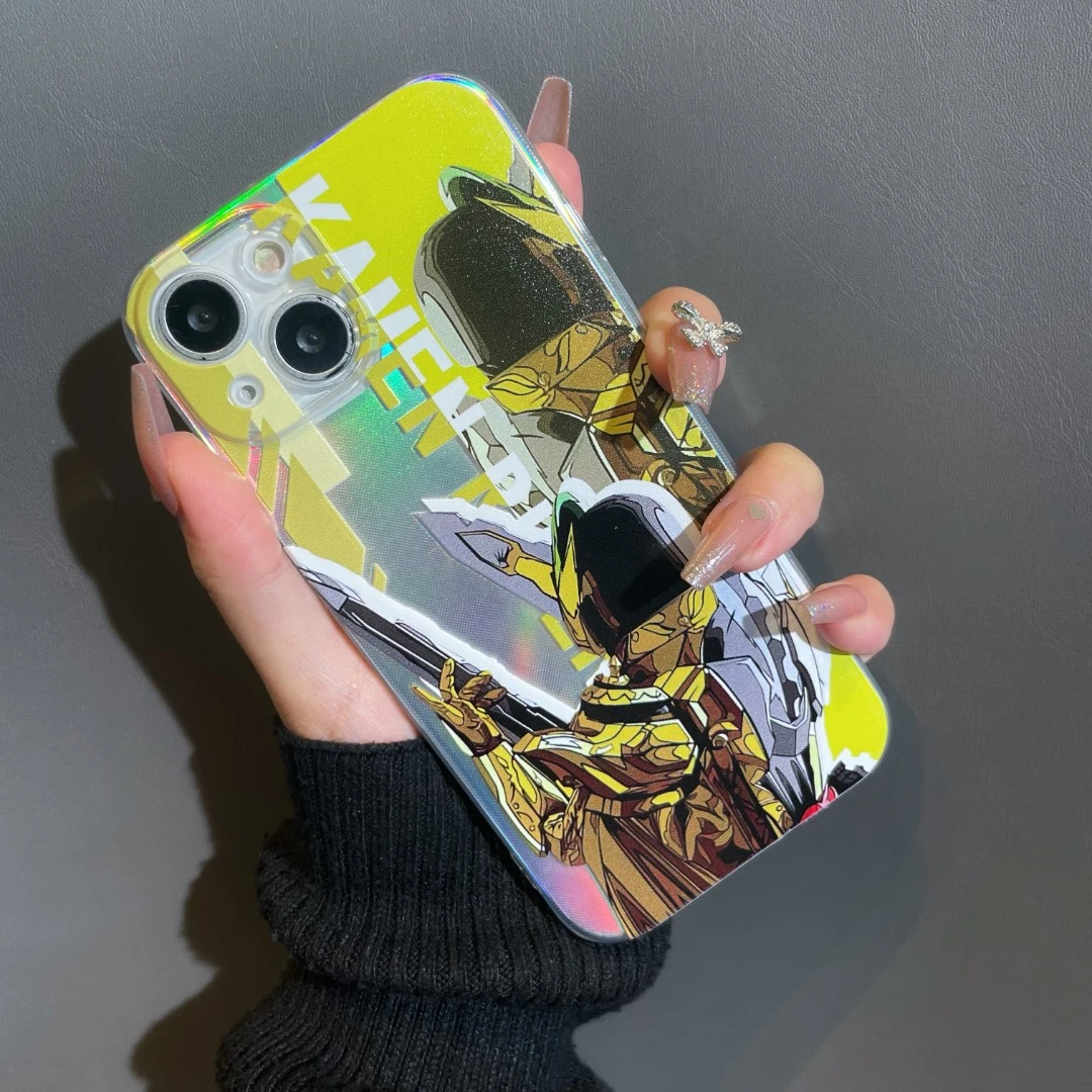 适用苹果14华为vivooppo小米刀剑透明动漫手机壳全包mc