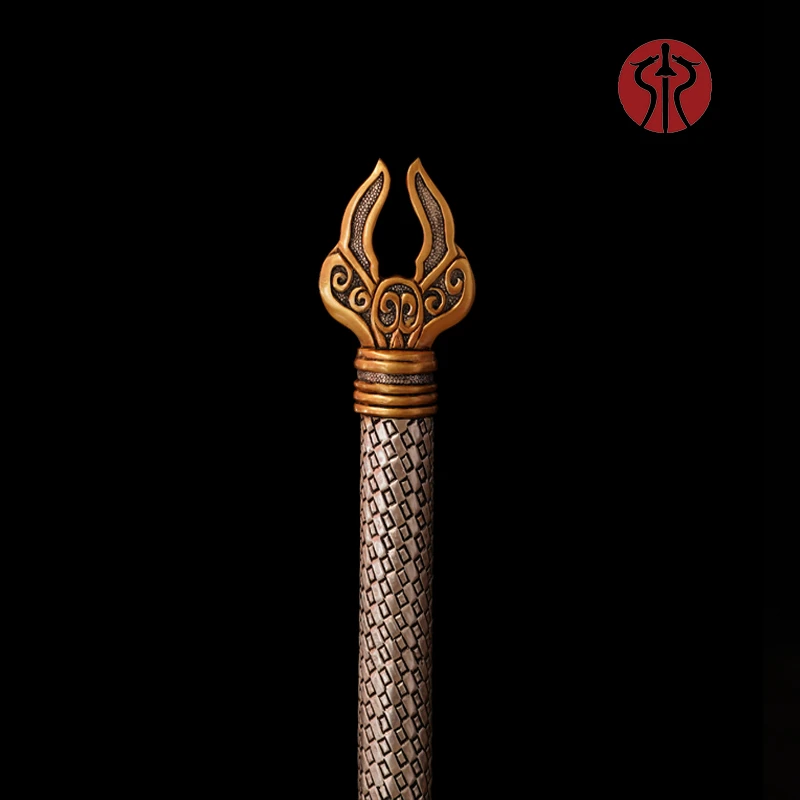 龙泉宝剑厂【白风惜剑】千层钢鎏金鎏银鱼皮影视剑收藏佳品未开