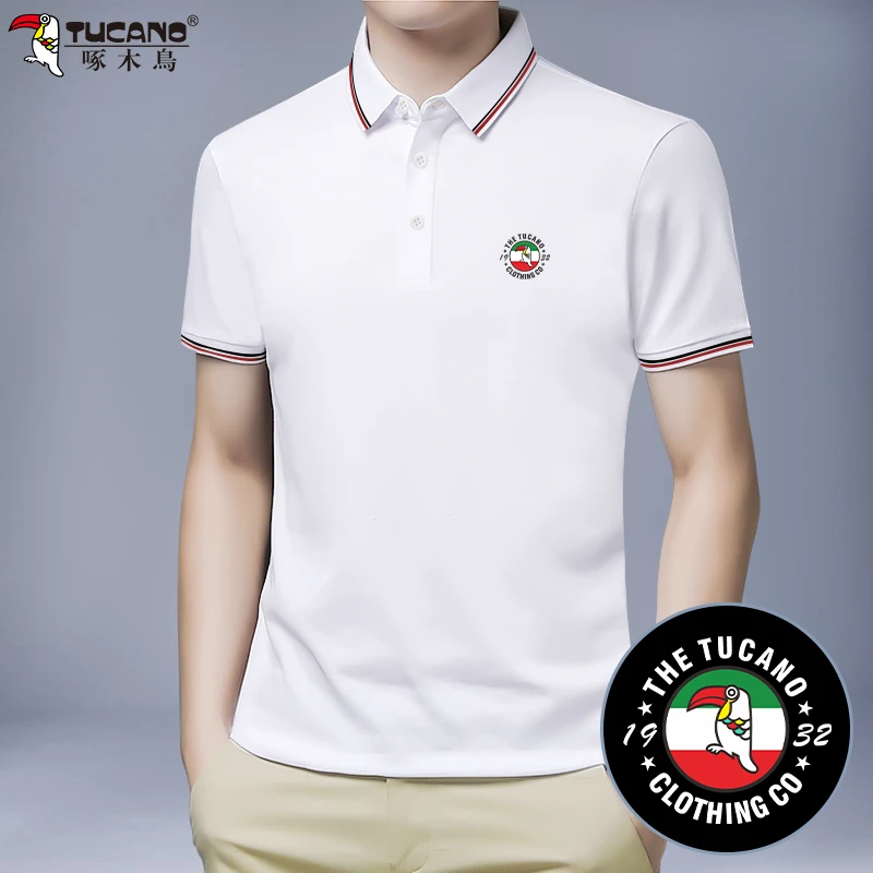 TUCANO/啄木鳥ZM702#02男装翻领时尚休闲商务气质刺绣短袖POLO衫