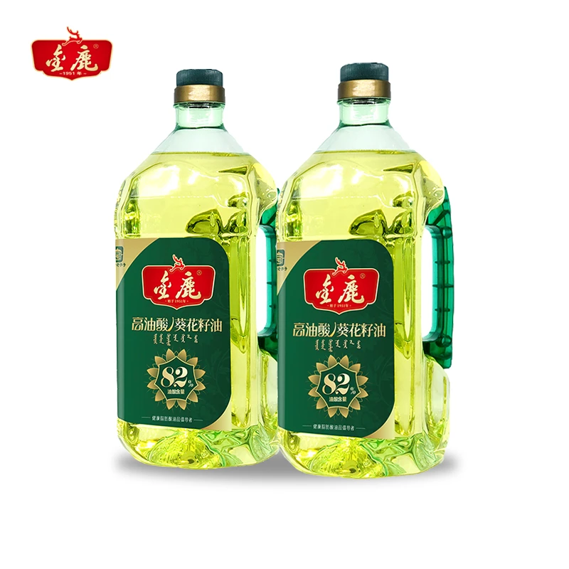 金鹿葵萃82%高油酸葵花籽油组合1.8L*2桶 营养