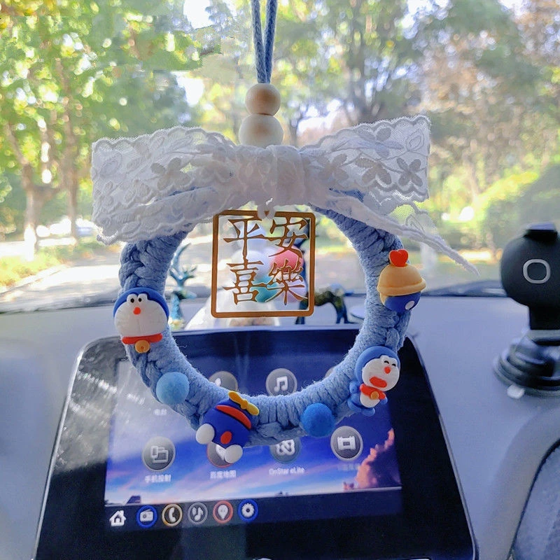 网红同款新年平安喜乐可爱车载diy车挂送生日情侣圣诞礼物男女友