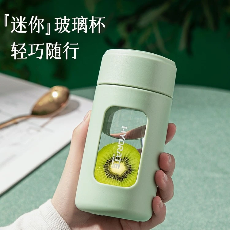 明霞玻璃杯女士高颜值水杯办公室茶水分离泡茶杯子ins风个人专用