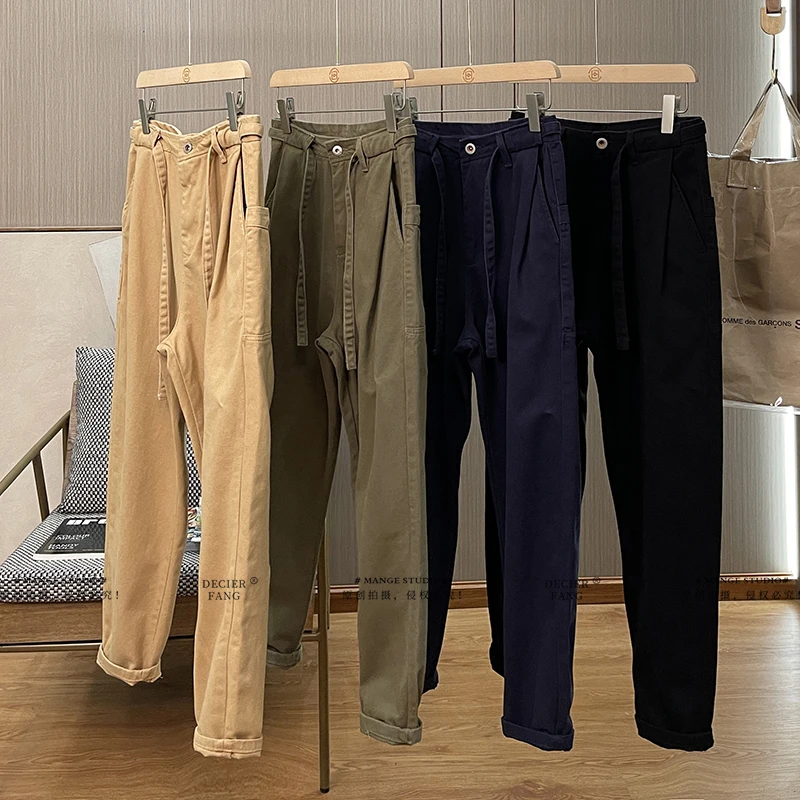 挂拍男士直筒宽松百搭纯色水洗潮流春秋通用休闲裤长裤清仓系列二