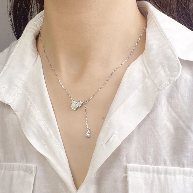 坠链均925银 葫芦套链 简约轻奢小众设计风ins锁骨链