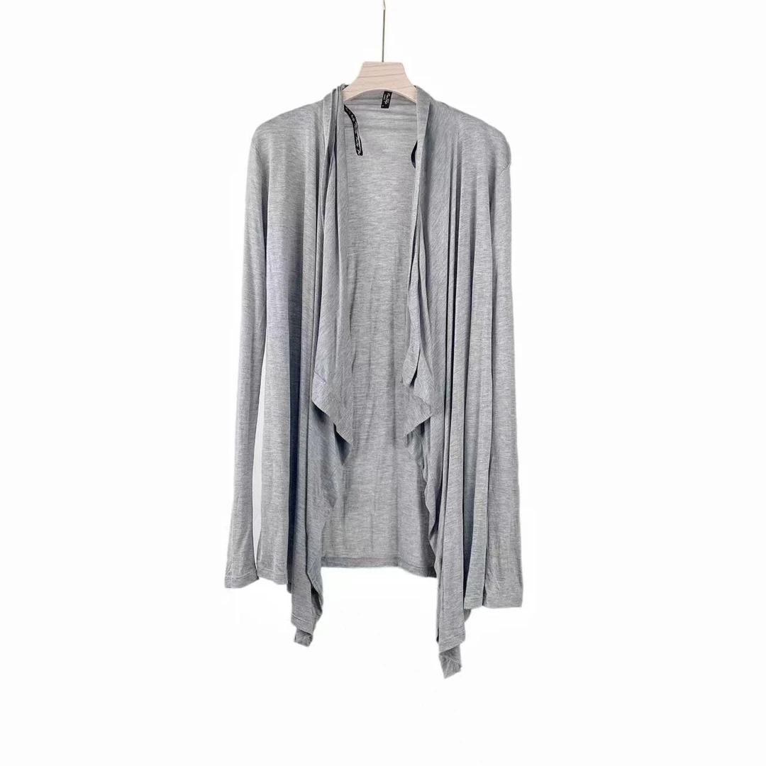 外贸原单欧美有大码女披肩外套上衣宽松灰色