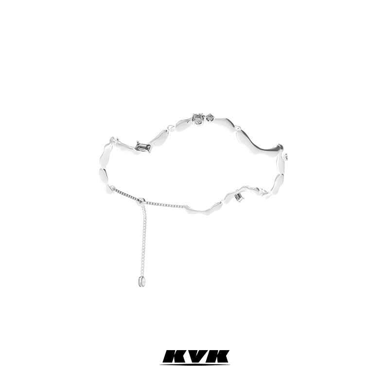 KVK 铜合金合成锆石手链 云手链日常百搭款ins风轻奢