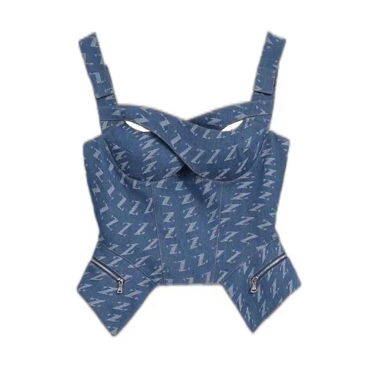 ZINGME水洗牛仔 背心