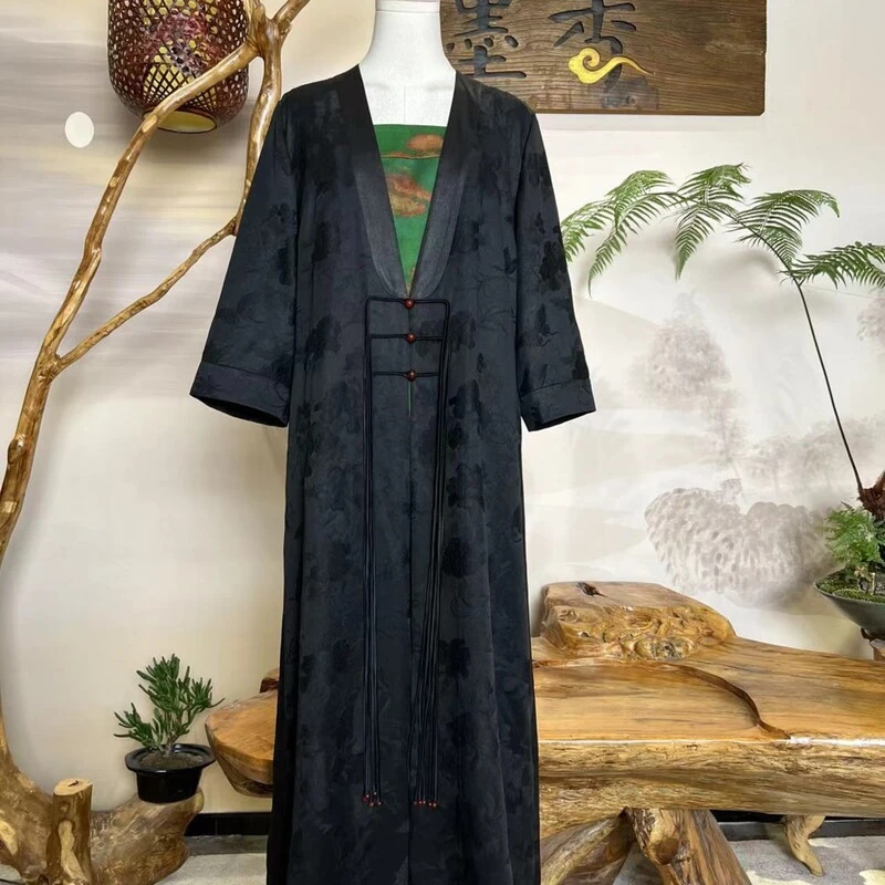XuanGeMoXiang/轩阁墨香开衫 百搭款 MX226679 48姆米风衣
