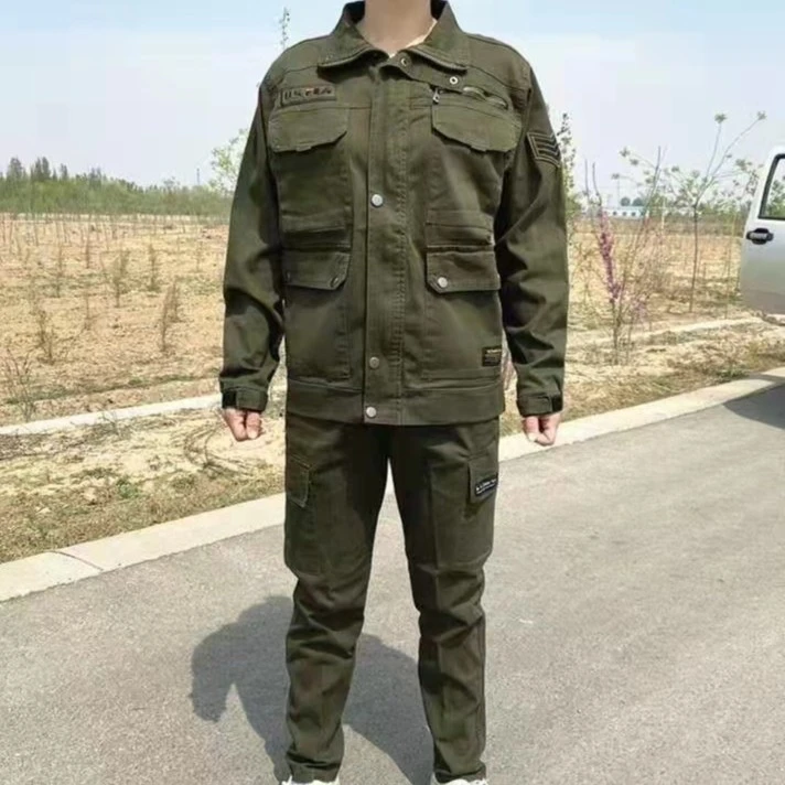 1869弹力防烫电焊工装长袖耐脏电工车间休闲耐磨工作套装汽修春秋