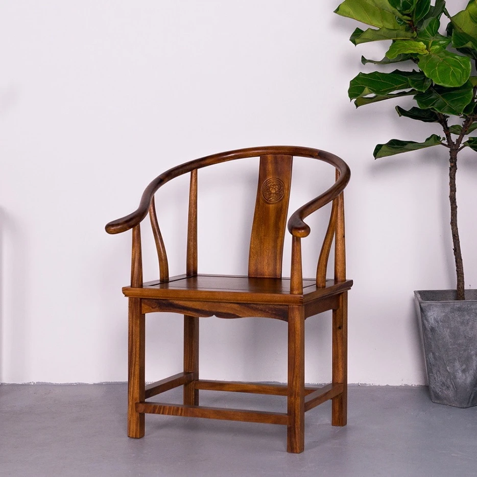 南美胡桃木圈椅60*48*45*96实木围椅茶桌客椅家用椅子包邮中式