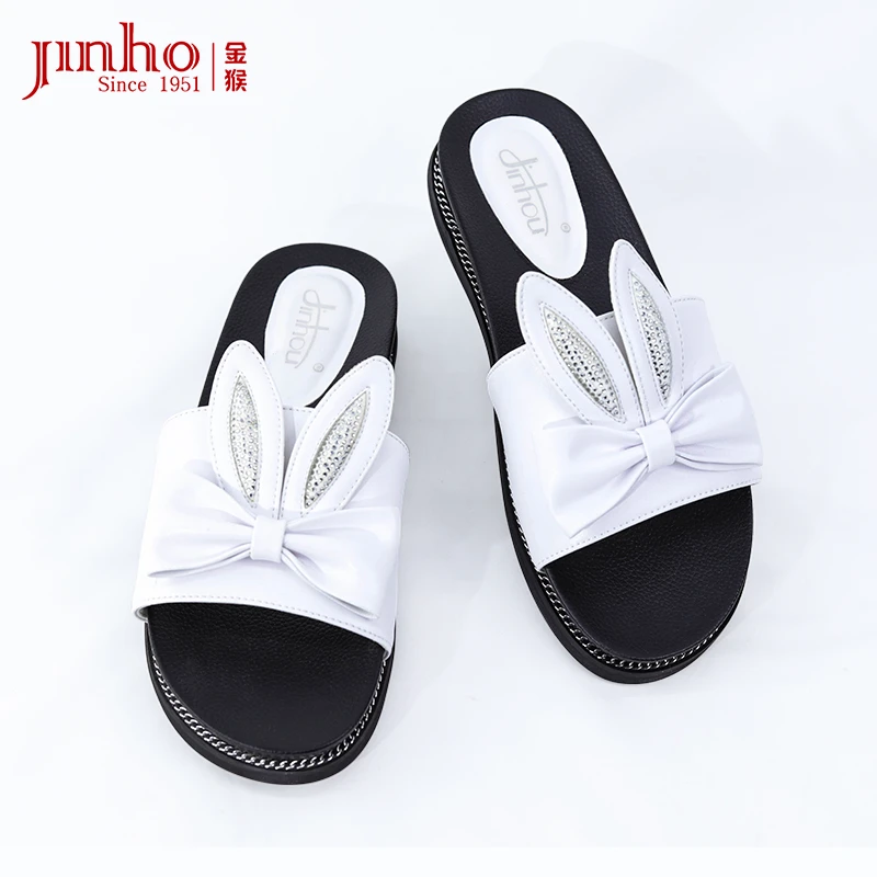 【人造革】【女】金猴皮鞋一字拖单鞋时尚百搭简约S690178C