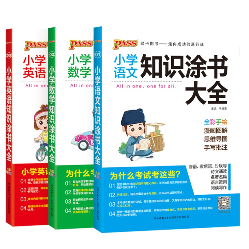 【妈妈团推荐】小学知识涂书大全名校通用语文数学英语大盘点PASS