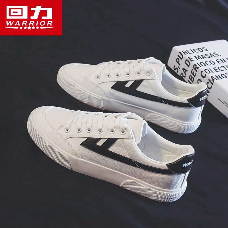 Warrior/回力帆布鞋男鞋2025夏季爆款百搭潮流板鞋男士厚底休闲鞋