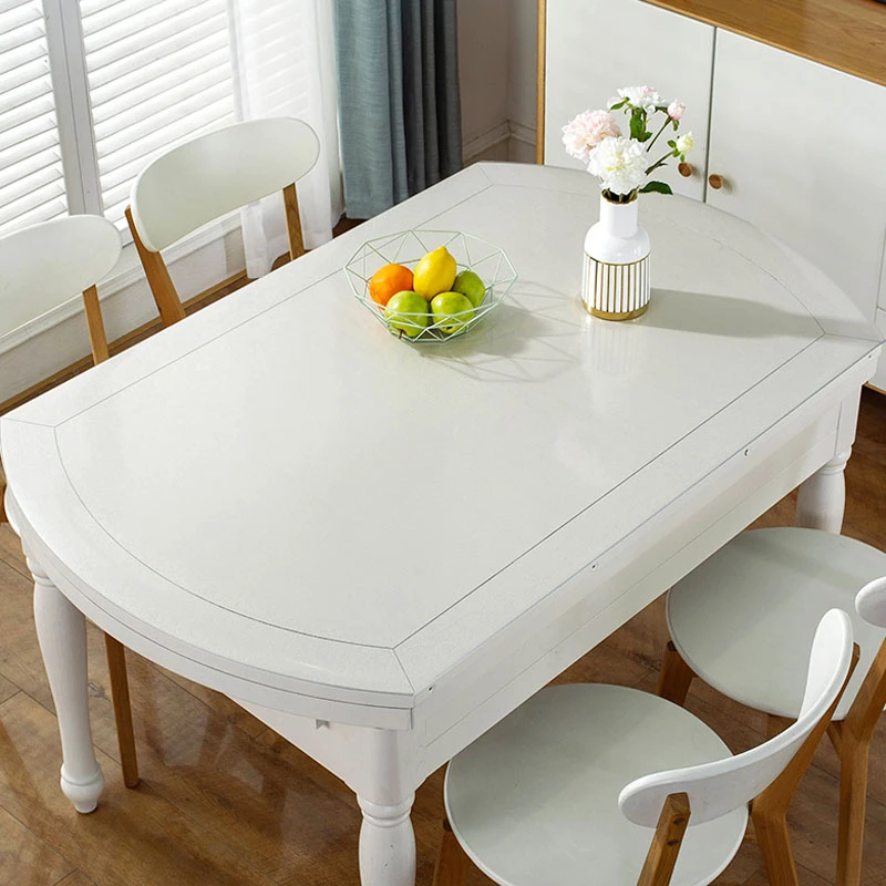 AKS椭圆形透明桌垫防烫软玻璃pvc桌布防水防油免洗餐桌垫水晶板