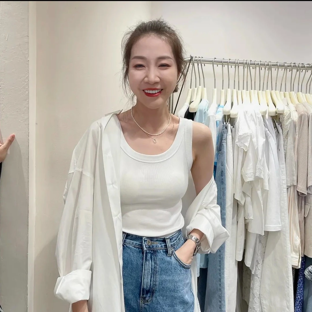 widelia老板娘家防走光修身百搭针织背心7195