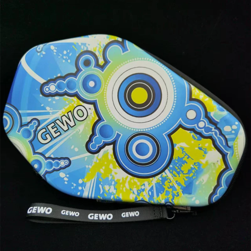 GEWO杰沃炫彩涂鸦乒乓球硬壳葫芦拍套球拍包卡通运动