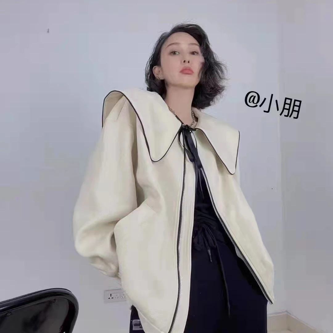 爆款娃娃领长款春装