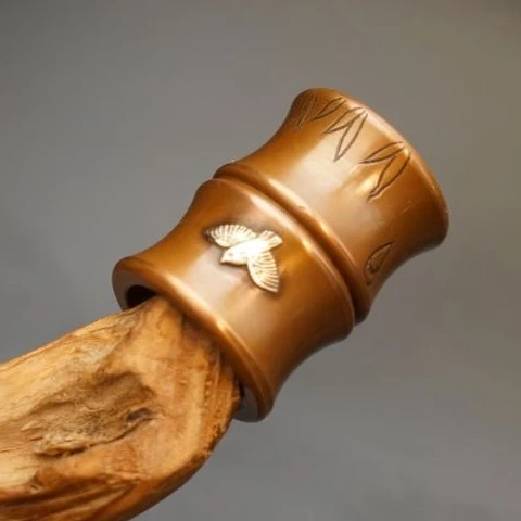 JIANGXIAOYU/匠小鱼匠小鱼出品紫铜盖置竹节盖置