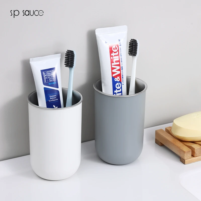 日本漱口杯304不锈钢防滑刷牙杯子儿童牙刷杯牙缸男女情侣洗漱杯