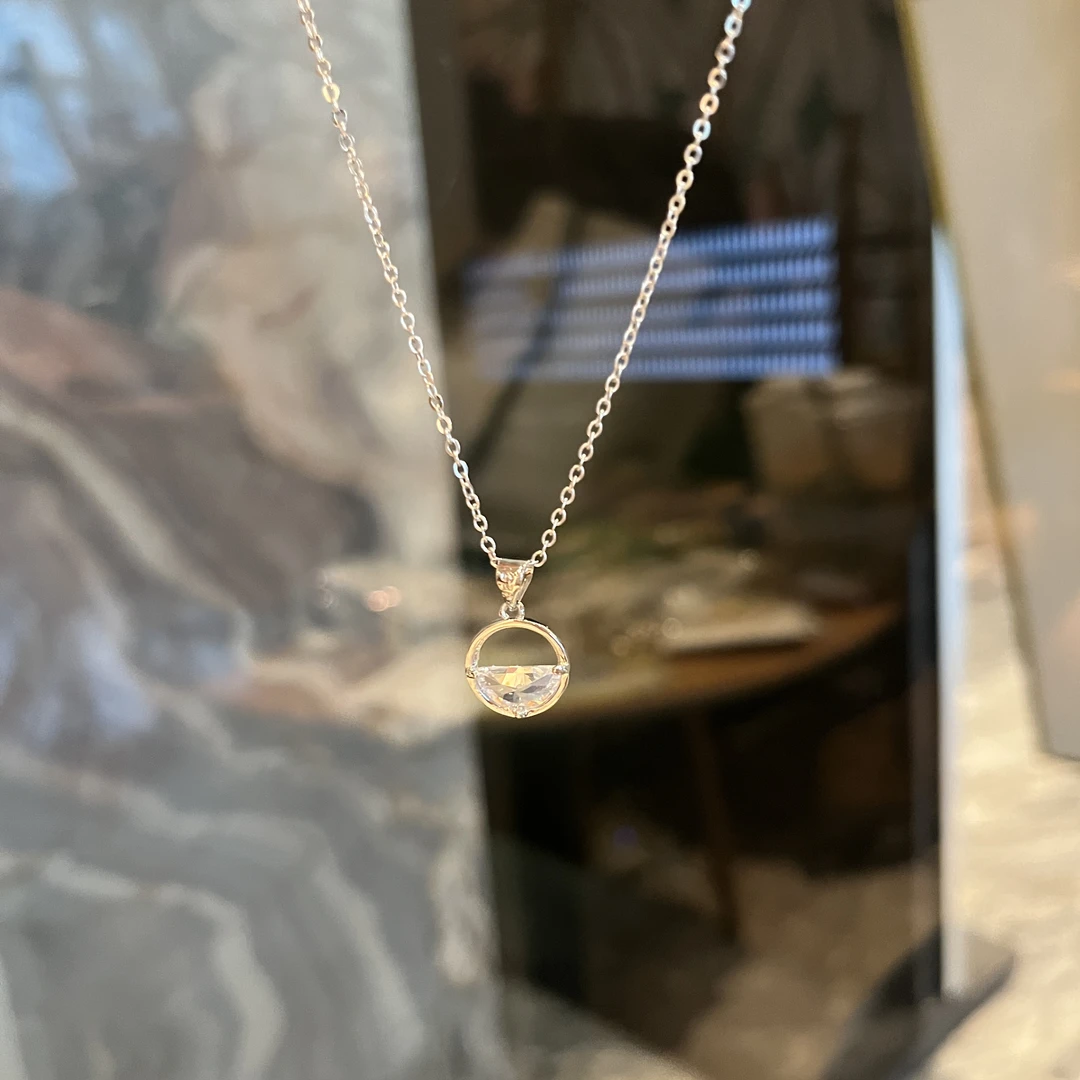 铜合金项链 一汪清泉～ins风夏日简约锁骨链学生闺蜜款