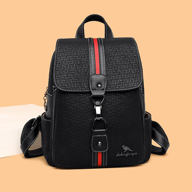 时尚袋鼠2025新款潮流大容量百搭时尚旅行双肩背包8556