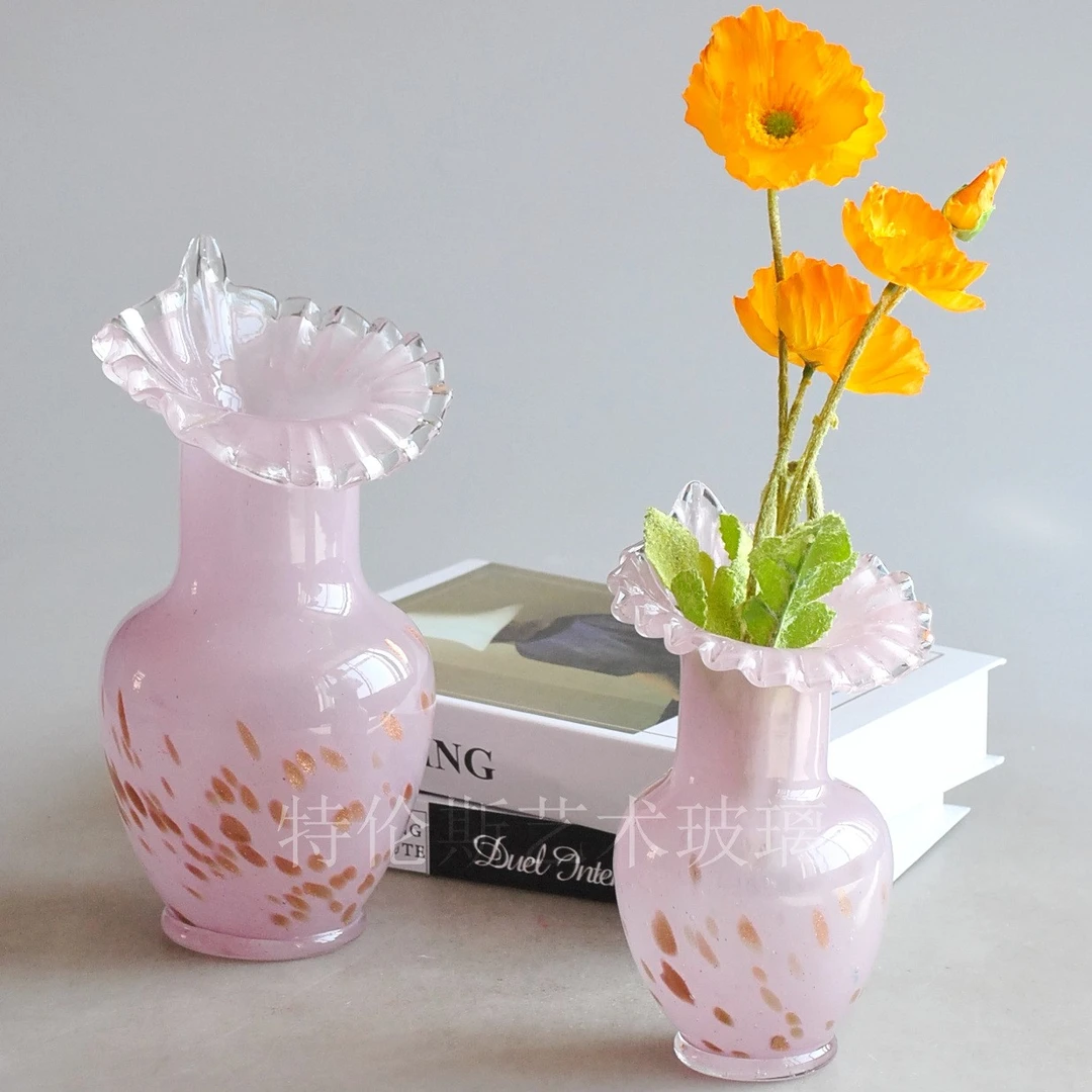 微瑕纯手工琉璃艺术花瓶