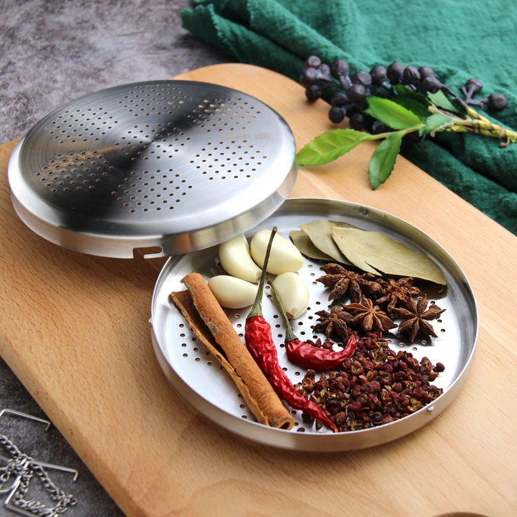 伦凯18-10不锈钢大号卤肉料汤料盒创意煲汤隔渣神器调料包大味宝