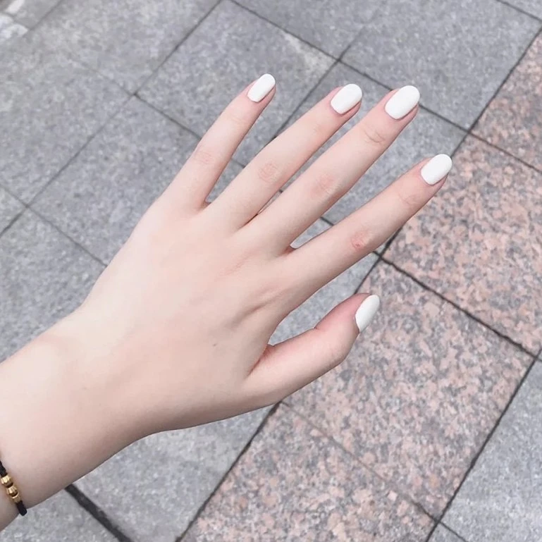 Q82号安然穿戴甲白色假指甲简约重复显白美甲贴甲片贴片法式气质