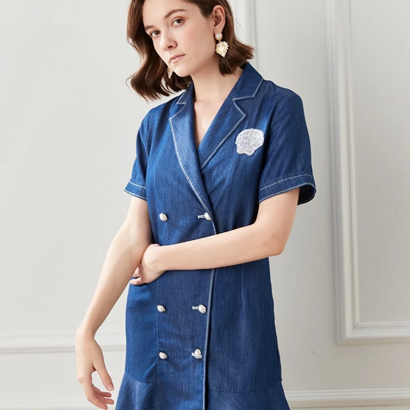 【籽言专属】牛仔连衣裙（水洗产品）BO07132363