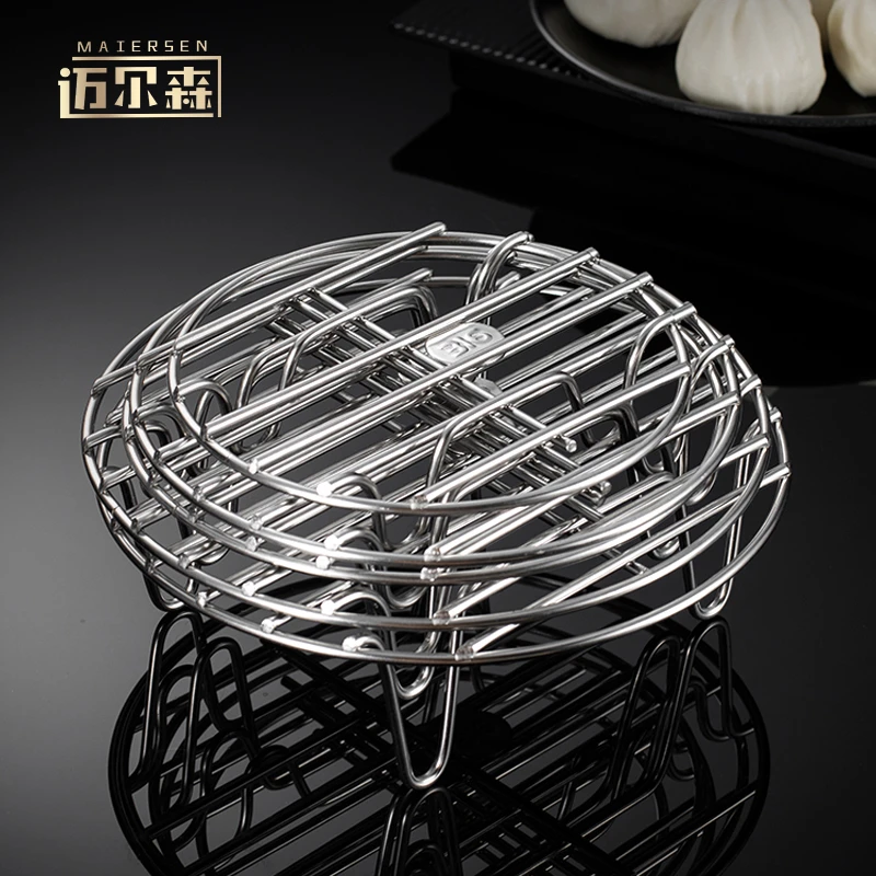 316不锈钢蒸架加厚家用厨房高压锅高脚隔水电饭煲内蒸架蒸蛋架子