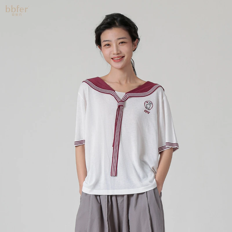 【部分微瑕，N，O褪N，O焕！介意慎拍】本依凡 夏季女针织衫EESZZ0001