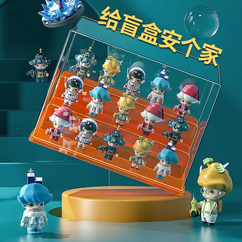 盲盒收纳展示架泡泡玛特透明手办盒娃娃公仔玩偶置物墙陈列柜摆柜