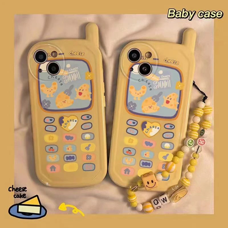 新款手链奶酪芝士大哥大苹果14/13手机壳iPhone12/11软xs/xr女87p