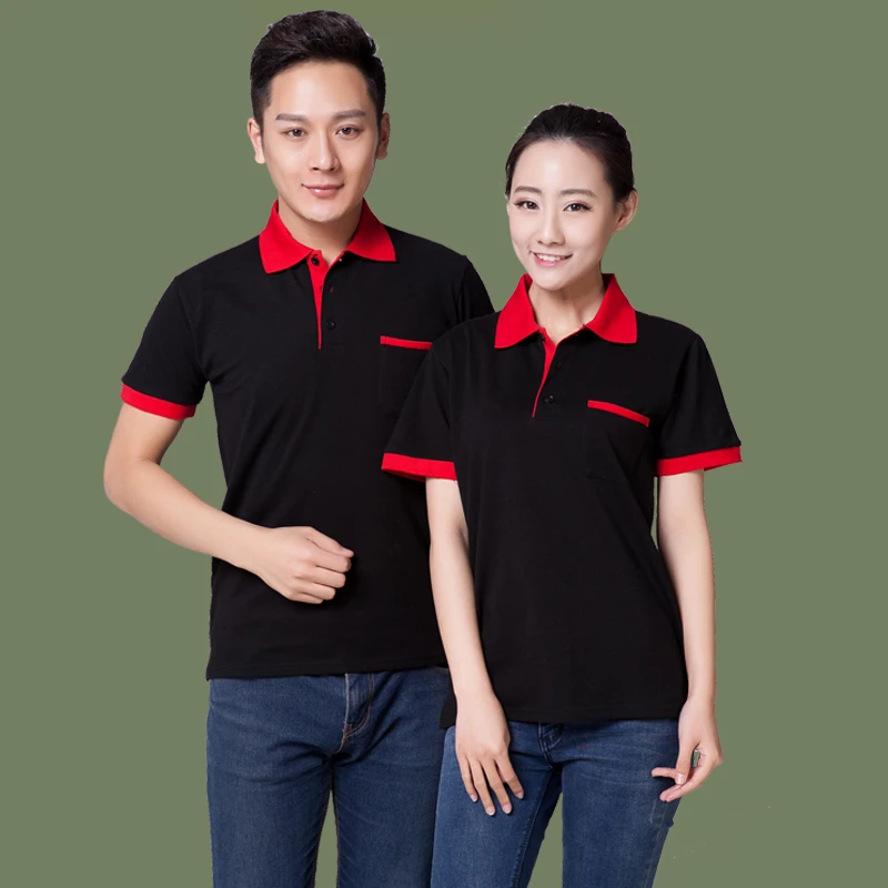 夏季工作服男女汽修工人夏装t恤厨师服上衣短袖厂服定制薄款