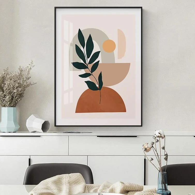 北欧客厅挂画竖版沙发背景墙装饰画组合卧室床头壁画玄关风景墙画